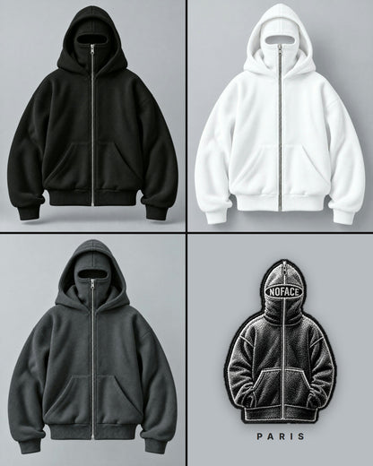 Sweat NOFACE PARIS en noir, blanc et gris foncé