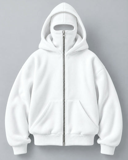 Sweat NOFACE PARIS blanc, vue de face
